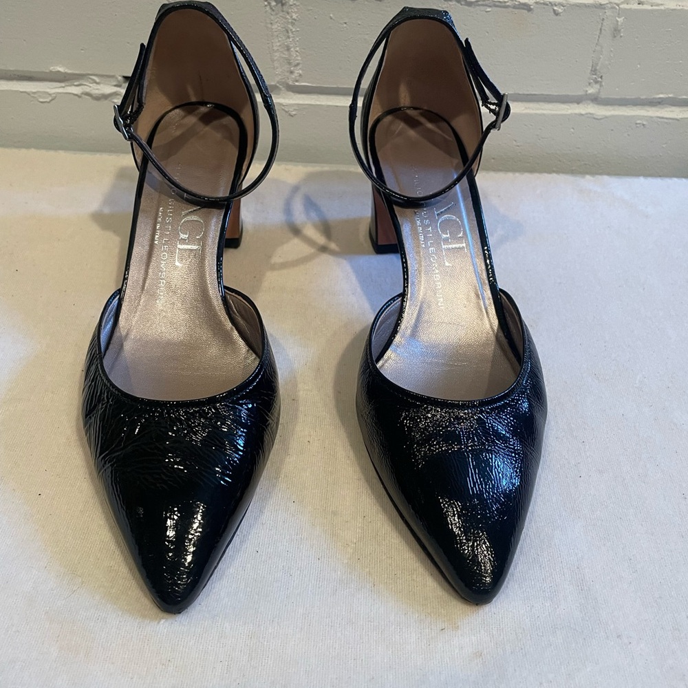 AGL Attilio Giusti
Leombruni D'Orsay Black Leather Heels Made in Italy Sz
39 EUC